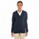 Harriton M425W Ladies Pilbloc V-Neck Button Cardigan Sweater