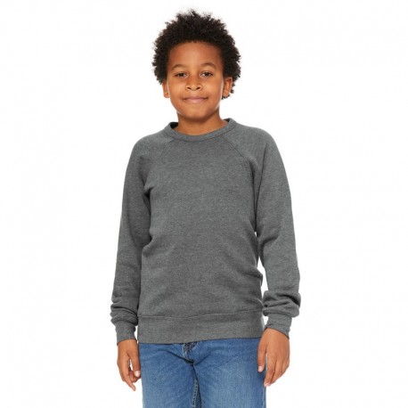 Bella + Canvas 3901Y Youth Sponge Fleece Raglan Sweatshirt