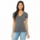 Bella + Canvas B6035 Ladies Jersey Short-Sleeve Deep V-Neck T-Shirt