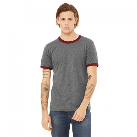 Bella + Canvas 3055C Men's Jersey Short-Sleeve Ringer T-Shirt