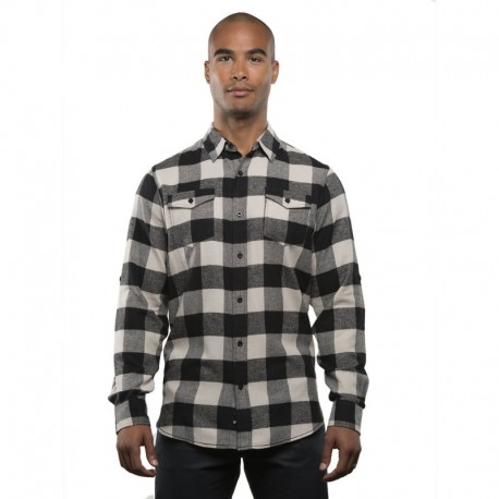 Burnside B8210 Men's Plaid Flannel Shirt