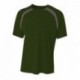 A4 N3001 Men's Spartan Short Sleeve Color Block Crew Neck T-Shirt