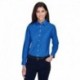 Harriton M600W Ladies Long-Sleeve Oxford with Stain-Release