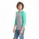 Next Level Apparel 6051 Unisex Triblend 3/4-Sleeve Raglan