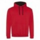 Just Hoods By AWDis JHA003 Adult 80/20 Midweight Varsity Contrast Hooded Sweatshirt