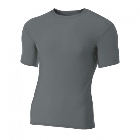 A4 N3130 Adult Polyester Spandex Short Sleeve Compression T-Shirt