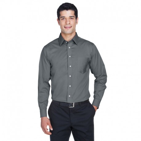 Devon & Jones DG530T Men's Crown Collection Tall Solid Stretch Twill Woven Shirt