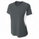 A4 NW3223 Ladies Color Block Performance V-Neck T-Shirt