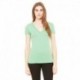 Bella + Canvas 8435 Ladies Triblend Short-Sleeve Deep V-Neck T-Shirt