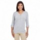 Devon & Jones DP186W Ladies Perfect Fit Y-Placket Convertible Sleeve Knit Top