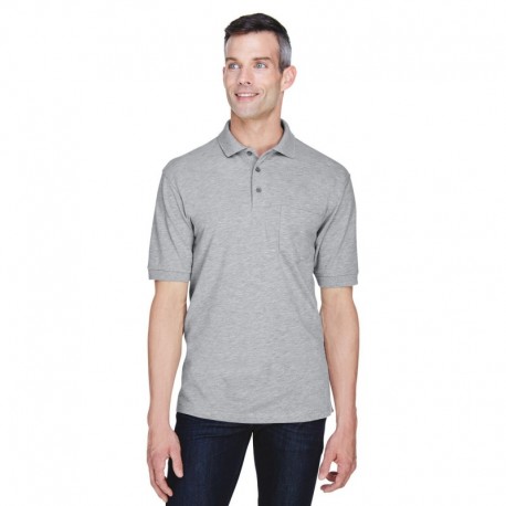 Harriton M265P Men's 5.6 oz. Easy Blend Polo with Pocket