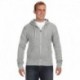 J America JA8872 Adult Triblend Full-Zip Fleece Hooded Sweatshirt