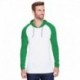 LAT 6917 Men's Hooded Raglan Long Sleeve Fine Jersey T-Shirt