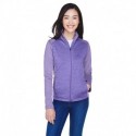 Devon & Jones DG796W Ladies Newbury Colorblock Melange Fleece Full-Zip