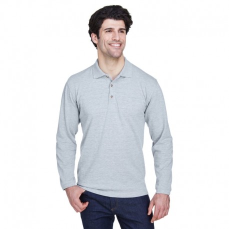 UltraClub 8532 Adult Long-Sleeve Classic Pique Polo