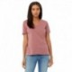 Bella + Canvas 6405CVC Ladies Relaxed Heather CVC Jersey V-Neck T-Shirt