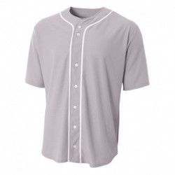 A4 N4184 Shorts Sleeve Full Button Baseball Top