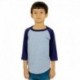 Shaka Wear SHRAGY Youth 6 oz., 3/4-Sleeve Raglan