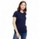 US Blanks US100R Ladies 5.8 oz. Short-Sleeve Recover Yarn Crewneck