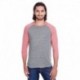 Threadfast Apparel 302G Unisex Triblend 3/4-Sleeve Raglan