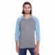 Threadfast Apparel 302G Unisex Triblend 3/4-Sleeve Raglan