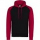 Just Hoods By AWDis JHA009 Adult 80/20 Midweight Contrast Baseball Hooded Sweatshirt