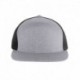 Pacific Headwear P710 Heathered 6-Panel Arch Trucker Snapback Cap