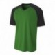 A4 NB3373 Youth Polyester V-Neck Strike Jersey with Contrast Sleeves