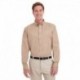 Harriton M581 Men's Foundation 100% Cotton Long-Sleeve Twill Shirt with Teflon