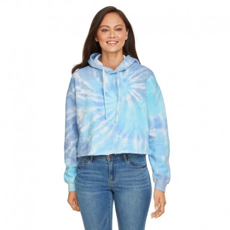 Tie-Dye CD8333 Ladies Cropped Hooded Sweatshirt