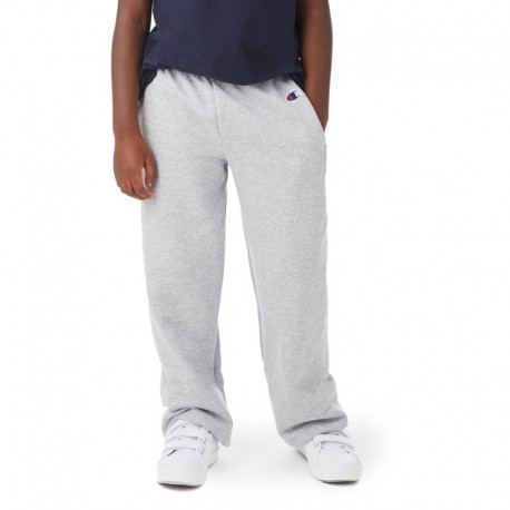 Champion P890 Youth Powerblend Open-Bottom Fleece Pant with Pockets