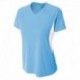 A4 NW3223 Ladies Color Block Performance V-Neck T-Shirt