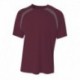 A4 N3001 Men's Spartan Short Sleeve Color Block Crew Neck T-Shirt