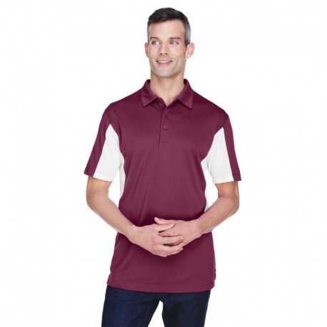 Harriton M355 Men's Side Blocked Micro-Pique Polo