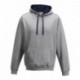 Just Hoods By AWDis JHA003 Adult 80/20 Midweight Varsity Contrast Hooded Sweatshirt