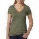 Next Level Apparel 6640 Ladies CVC Deep V-Neck T-Shirt