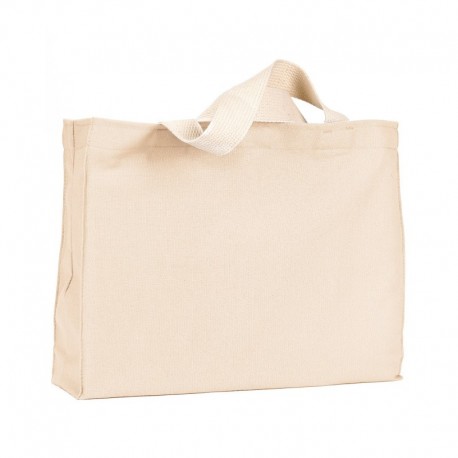 Bayside BA750 12 oz., Cotton Canvas Medium Gusset Tote