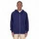 Shaka Wear SHGDZ Men's Garment Dye Double-Zip Hooded Sweatshirt