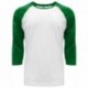 Next Level Apparel 6251 Unisex CVC 3/4 Sleeve Raglan Baseball T-Shirt