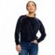 US Blanks US538 Ladies Velour Long Sleeve Crop T-Shirt