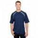 A4 N3001 Men's Spartan Short Sleeve Color Block Crew Neck T-Shirt