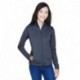 Devon & Jones DG796W Ladies Newbury Colorblock Melange Fleece Full-Zip