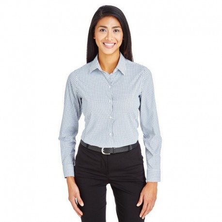 Devon & Jones DG540W CrownLux Performance Ladies Micro Windowpane Woven Shirt