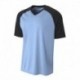 A4 N3373 Adult Polyester V-Neck Strike Jersey with Contrast Sleeve