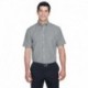 Harriton M600S Men's Short-Sleeve Oxford with Stain-Release