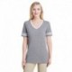 Jerzees 602WVR Ladies TRI-BLEND Varsity V-Neck T-Shirt