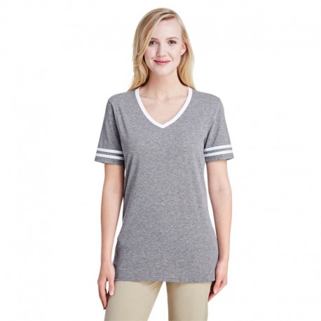 Jerzees 602WVR Ladies TRI-BLEND Varsity V-Neck T-Shirt