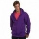 Bayside BA900 Adult 9.5oz., 80% cotton/20% polyester Full-Zip Hooded Sweatshirt