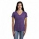 Jerzees 88WVR Ladies Snow Heather V-Neck T-Shirt