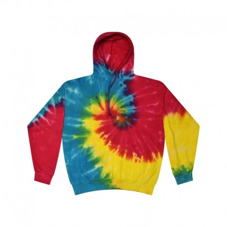 Tie-Dye CD877 Adult Tie-Dyed Pullover Hooded Sweatshirt